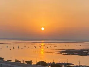 Aux pieds des plages, du port, de la piste cyclable et des commerces de proximité, un studio au dernier étage avec une vue panoramique sur le Bassin d'Arcachon, entièrement rénové, dans une résidence avec piscine - أركاشون