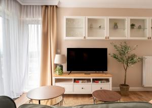 Apartament Oliwny 34 - balkon z widokiem na góry