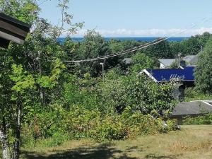 Strandnära hus med havsutsikt och stor tomt
