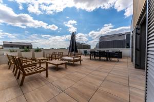 Port Marianne à Montpellier avec terrasse XXL