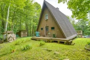 A-Frame Cabin with Furnished Deck in Becket! - Tyringham