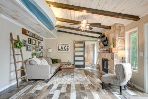 Tranquil Lakefront Cabin Fire Pit, Grill and Patio