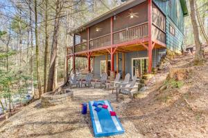 Secluded Cherry Log Cabin with Hot Tub and Swings!