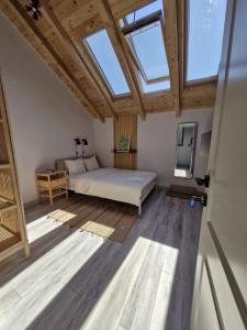 Small attic room with private bathroom