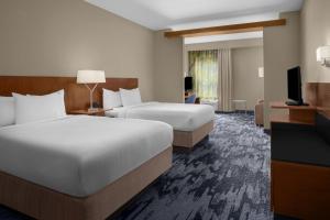Queen Suite with Two Queen Beds and Sofa Bed - Mobility and Hearing Accessible room in Fairfield Inn & Suites by Marriott Savannah Downtown/Historic District