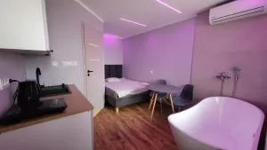 Wrzosowe Wzgórze - Małe Studio z Wanną w Pokoju - Zgórsko