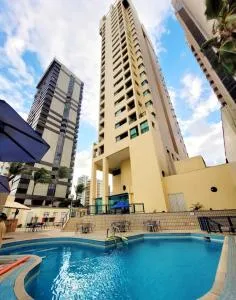 Flat 10 andar Hotel Costa Mar acesso direto praia - 热博阿陶