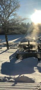 Lakehouse med bastu, egen brygga och roddbåt