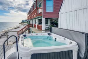 Alligator Point Beachfront Home with Private Hot Tub