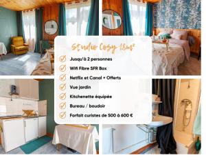 Appartements La Rosee - Studio Cosy a 50m des Thermes - Vue jardin, Wifi, Smart TV : photos des chambres