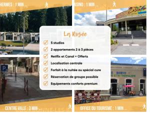 Appartements La Rosee - Studio Cosy a 50m des Thermes - Vue jardin, Wifi, Smart TV : photos des chambres