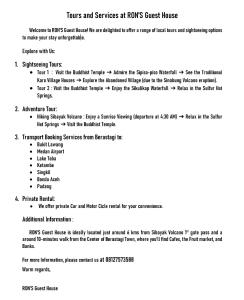 RONS Guest House Berastagi