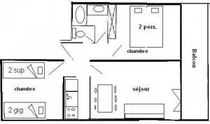 Résidence Laconcagua - 3 Pièces 5 pers - ACONCAGUA - 504AC - PLAGNE CENTRE - avec WIFI MAE-8804