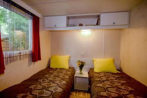 Campings Mobil-home climatise, camping 3etoiles, 5 min du Lac et a 15 min de Mimizan-Plage : photos des chambres