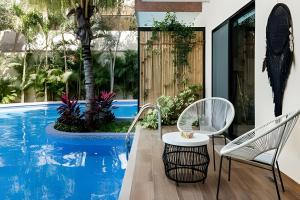 Casa de lujo Kaan Maya acceso SwimUp a la piscina