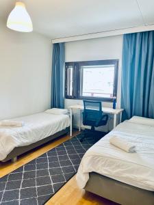 2 Bedroom Apartment with Private Sauna for 5 people 15 mins to Helsinki 56sq mt min 2 nights