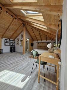 Studio in the attic with private bathroom
