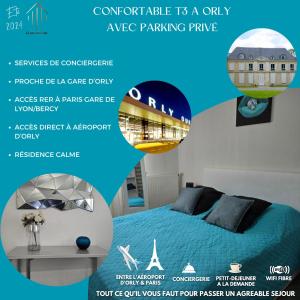 Appartements Sejour a Orly a 12 minutes d-Orly Airport et de Paris 14eme - AUX REFLETS PASTELS : photos des chambres