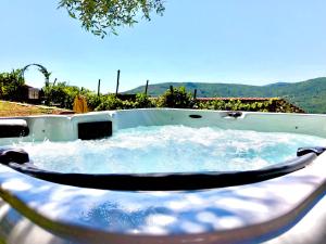 Bio Agriturismo Alba Etrusca di Cortona - Organic Farmhouse- Appartamento Lavanda-Appartamento Rosmarino - vasca idromassaggio esterna da maggio ad ottobre