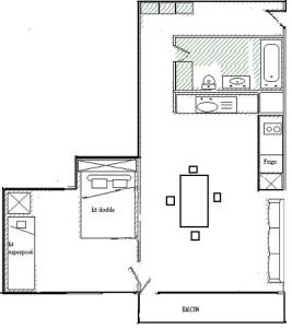Résidence Le Serro Torre - 2 Pièces 5 pers - LE CERRO TORRE - 032CT- PLAGNE CENTRE MAE-6074