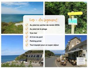 Appartements Appart vue mer et sur les falaises-Face au sentier de randonnee : photos des chambres