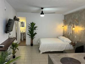 Estudio céntrico con diseño industrial