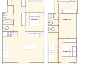 Maisons de vacances Spacieux Duplex avec Balcon aux Saisies, 4 Chambres, 8 Personnes, Garage Inclus - FR-1-594-328 : photos des chambres