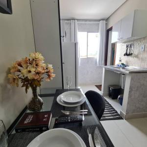 Kitnet203 centro, com linda vista janela, tv smart