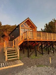 Casa Serena frente a la playa, vista panorámica, sector Cardonal, Pelluhue - Pelluhue