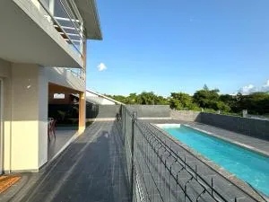 Le Saphir - Vue piscine, Terrasse, Destreland - Dupuy
