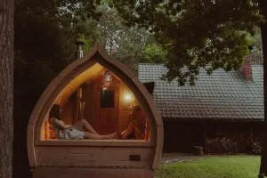 Chata w Leśnych Pieleszach z sauną & balią z jacuzzi - na wyłączność - Ruda Różaniecka