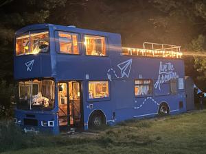 Delightful Converted Double Decker Bus with Hot Tub sleeps 4
