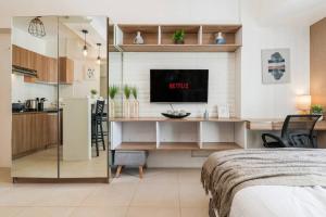 Furnished Studio in Avida Towers Riala, Cebu IT Park with Pool, Fast WiFi, Netflix and More