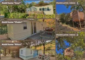 Camping Caramany, Lac à proximité - Cabanes perchées - Mobil-homes - Emplacements nus pour camping-cars, tentes, caravanes - Pézilla-de-Conflent