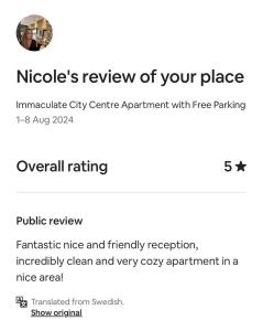 Immaculate City Centre Apartment with Free Parking - Ground Floor