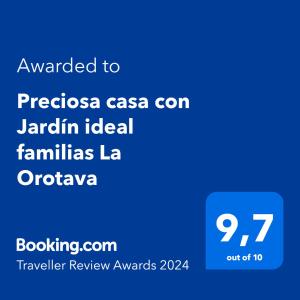 Orotava Garden House perfect for families
