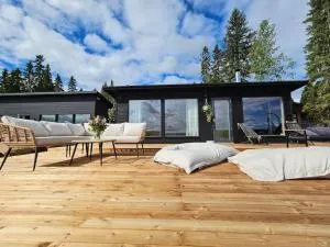 Skandinaavinen mökki rannalla - Rokua