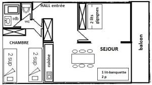 Résidence Leverest - 2 Pièces Séjour divisible 78 pers - LEVEREST -062EV - PLAGNE CENTRE MAE-5784