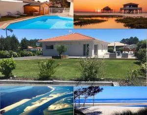 Villa piscine chauffée Lac, océan, plages Arcachon - Cazaux