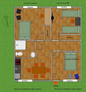 Appartements Appartement familial au bord de la Marne, jardin tropical , piscine, tennis, terrasse, parking gratuit proche Disneyland : photos des chambres