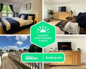 New! Central Penthouse, King Size Bed & Balconies - Allington