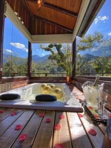 Cabana com visual incrível para a Serra