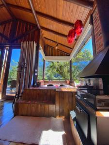 Cabana com visual incrível para a Serra