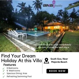 BnBBuddy Paradise Cove Retreat, 6BHK, Goa - Utorda