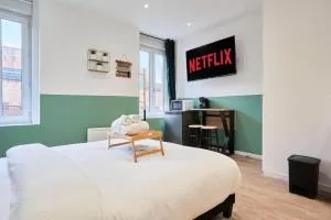 Green Leaf - Olympe Suites & Spa - Tourcoing, Lille - 图尔昆