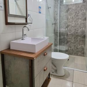 Apartamento Kit Ocian na Praia Grande Frente Mar