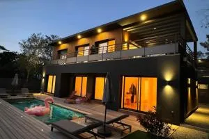 Villa Sunset 2 prestigious Balinese swimming pool sea view for 8 people - 拉卡诺奥肯