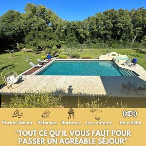 Maisons de vacances Belle villa provencale et dependances dans un domaine de 2 Ha piscine, sauna, balneo : photos des chambres
