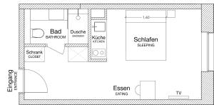 Studio room in ipartment Concrete Köln Mülheim