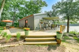 Private Island Home in Belding with Dock and Grill! - Belding